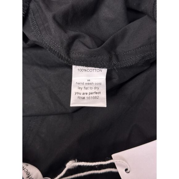 New perfectwhitetee Skirt Medium Womens Arielle Black Poplin Long - Picture 7 of 7